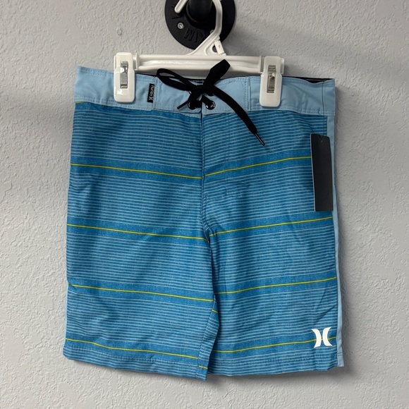 NWT Hurley Boy’s Sz 7 Indigo Blue Striped Shorts. Light. Silky soft. - Picture 1 of 12